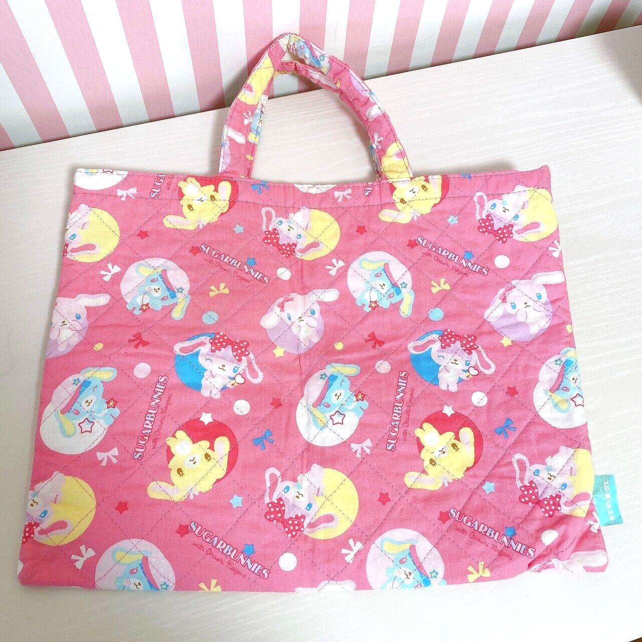 Sanrio Sugar Bunnies Lesson Bag Handbag Pink Hanausa Momousa Ribbon Star Kawaii