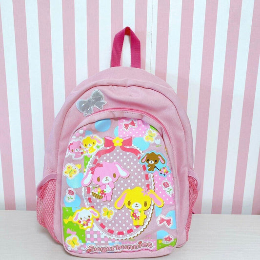 Sanrio Sugar Bunnies Backpack Rucksack Bag School Hanausa Momousa Pink Ribbon