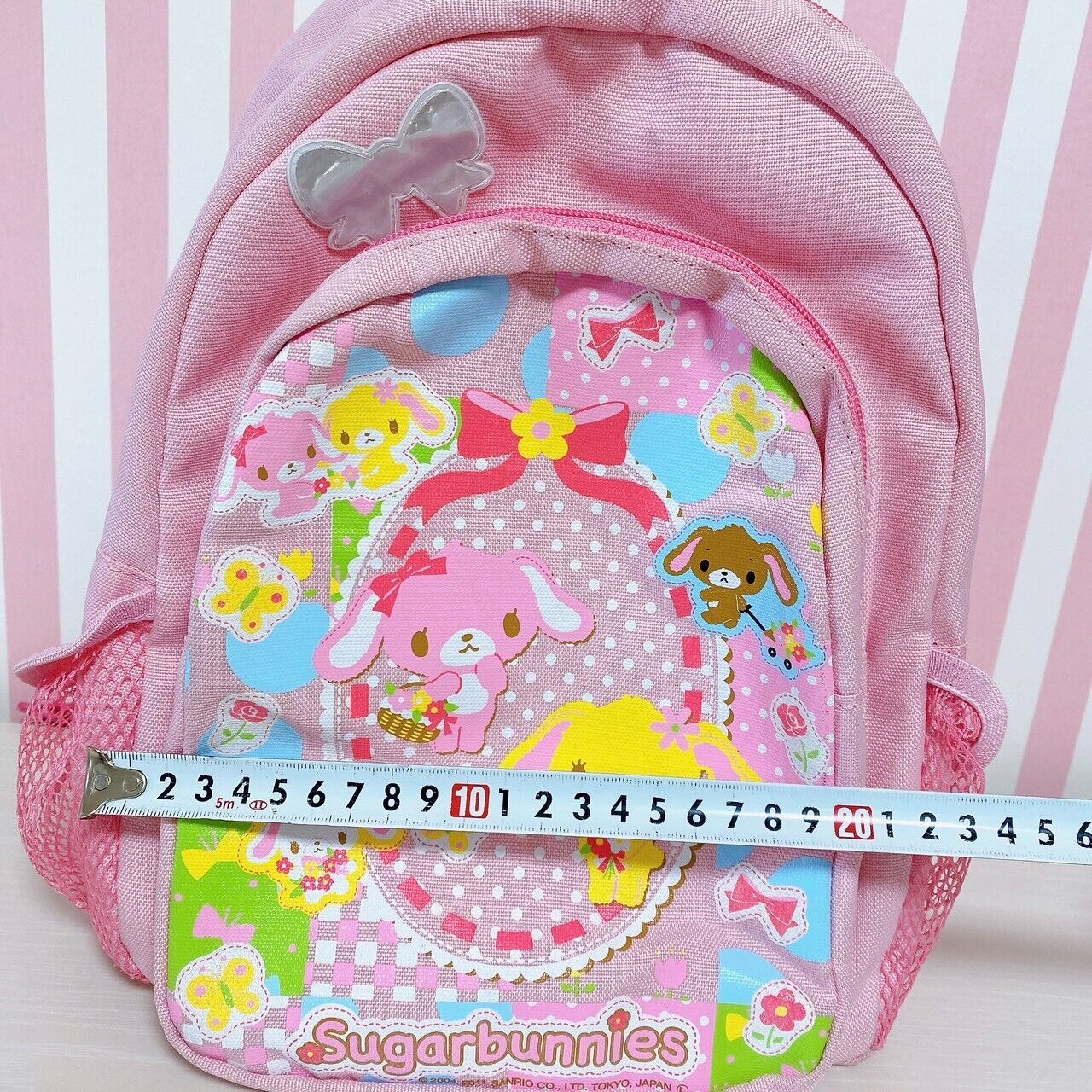 Sanrio Sugar Bunnies Backpack Rucksack Bag School Hanausa Momousa Pink Ribbon