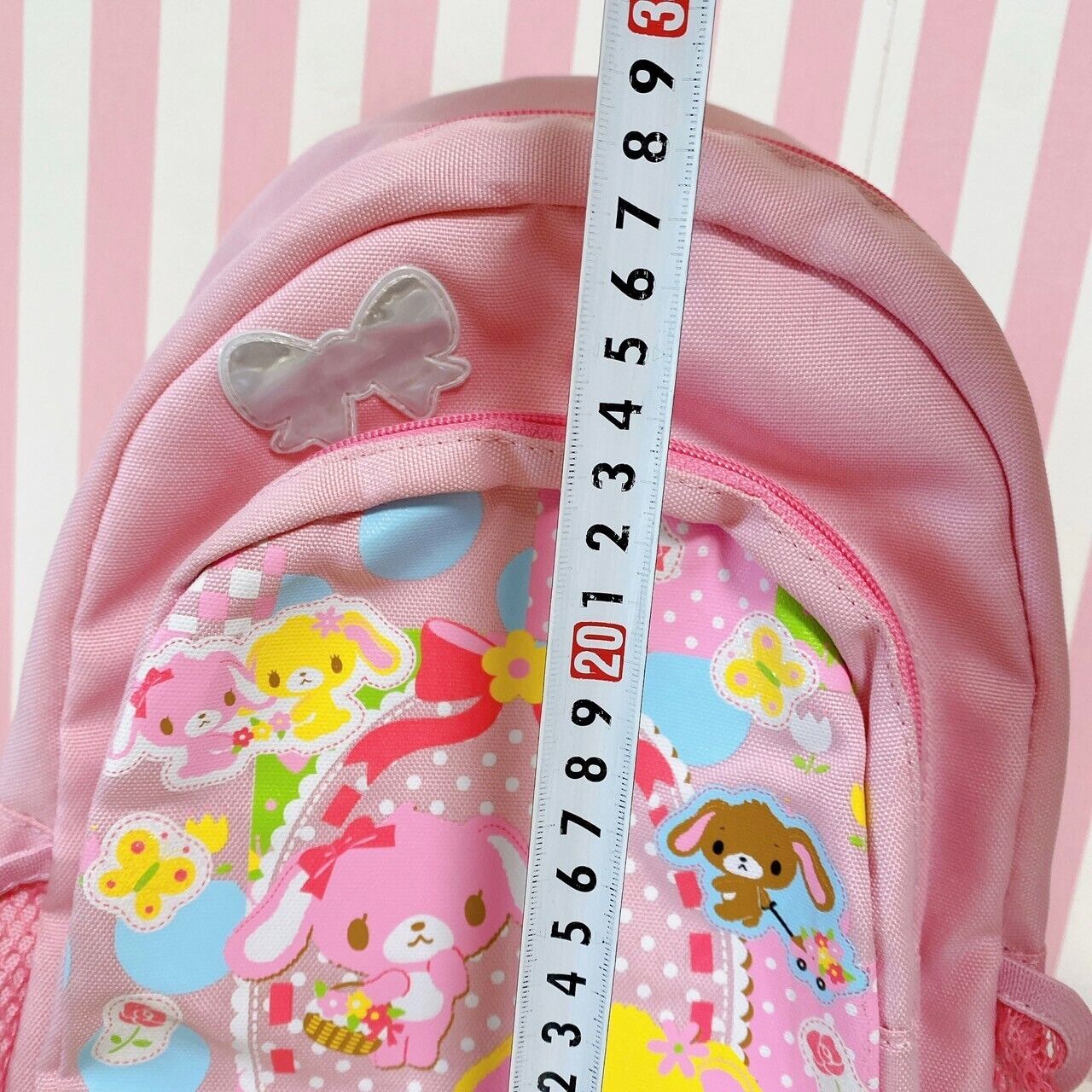 Sanrio Sugar Bunnies Backpack Rucksack Bag School Hanausa Momousa Pink Ribbon