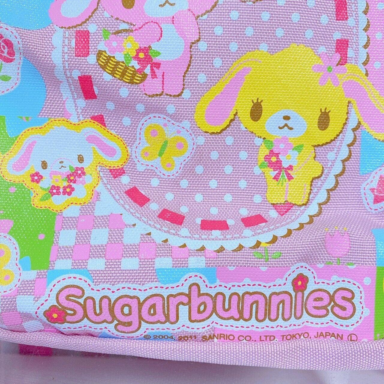 Sanrio Sugar Bunnies Backpack Rucksack Bag School Hanausa Momousa Pink Ribbon