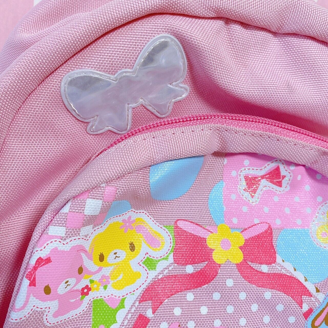 Sanrio Sugar Bunnies Backpack Rucksack Bag School Hanausa Momousa Pink Ribbon