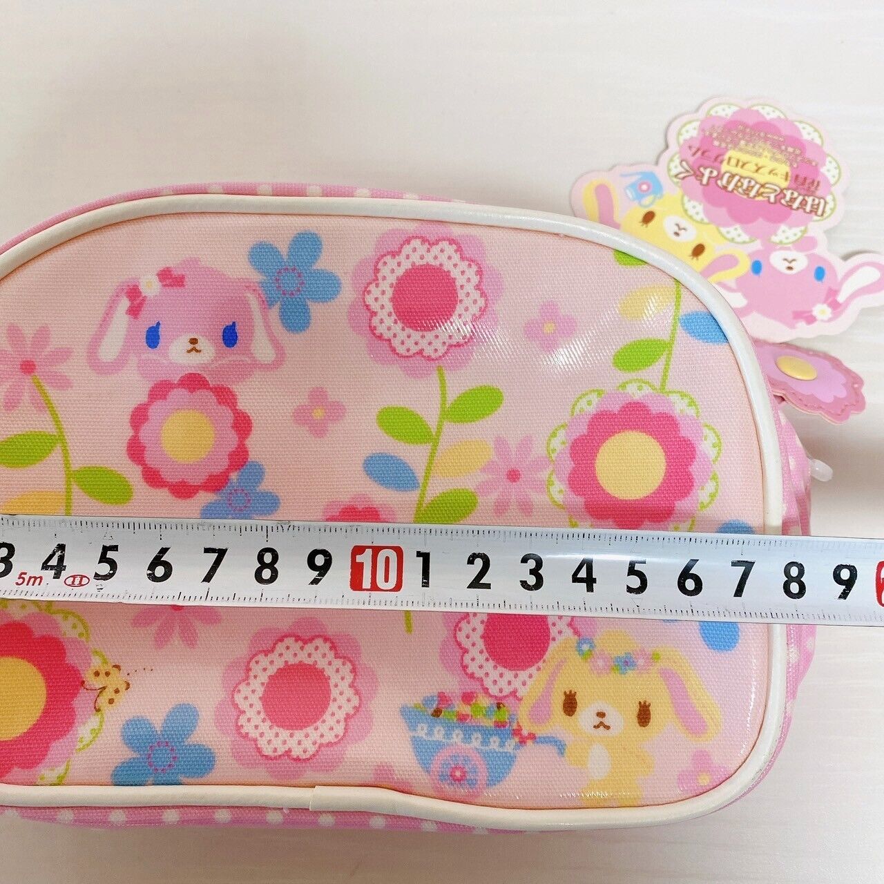 Sanrio Sugar Bunnies Pencil Case Pouch Stationery Hanausa Momousa Flower Pink