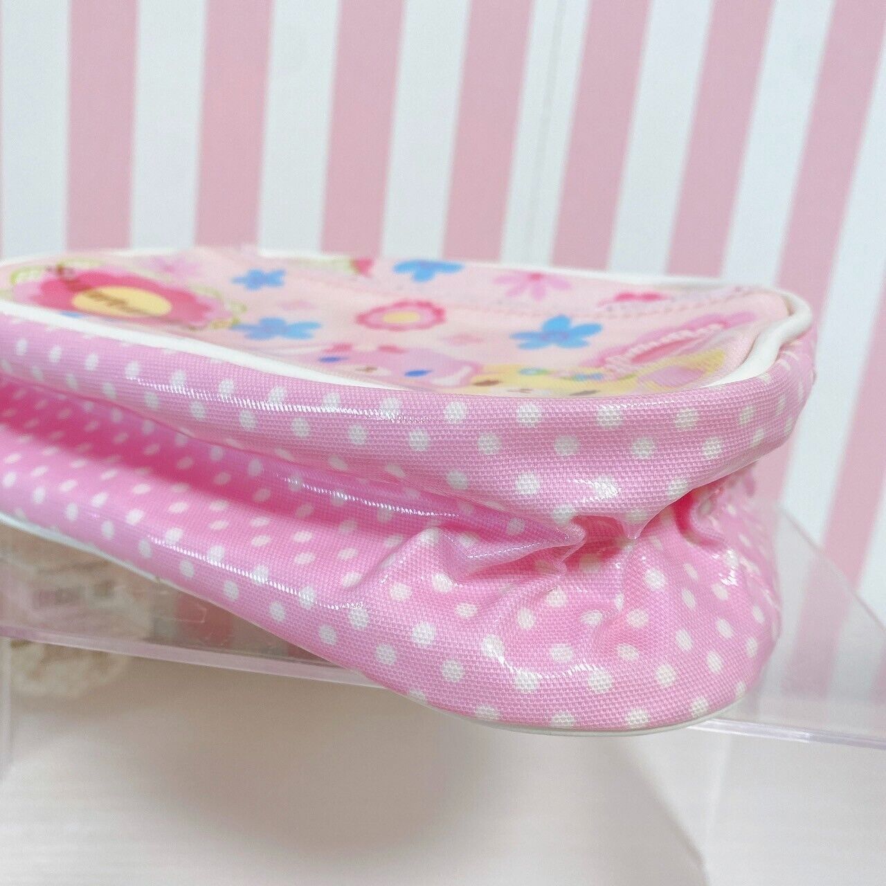 Sanrio Sugar Bunnies Pencil Case Pouch Stationery Hanausa Momousa Flower Pink