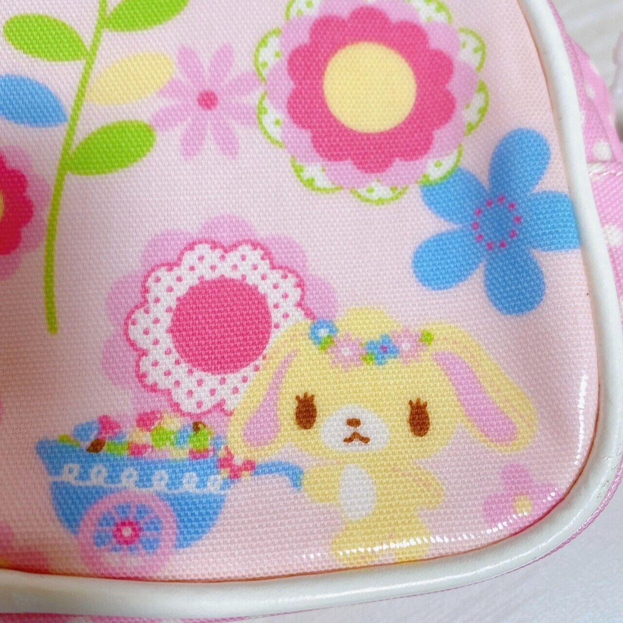 Sanrio Sugar Bunnies Pencil Case Pouch Stationery Hanausa Momousa Flower Pink