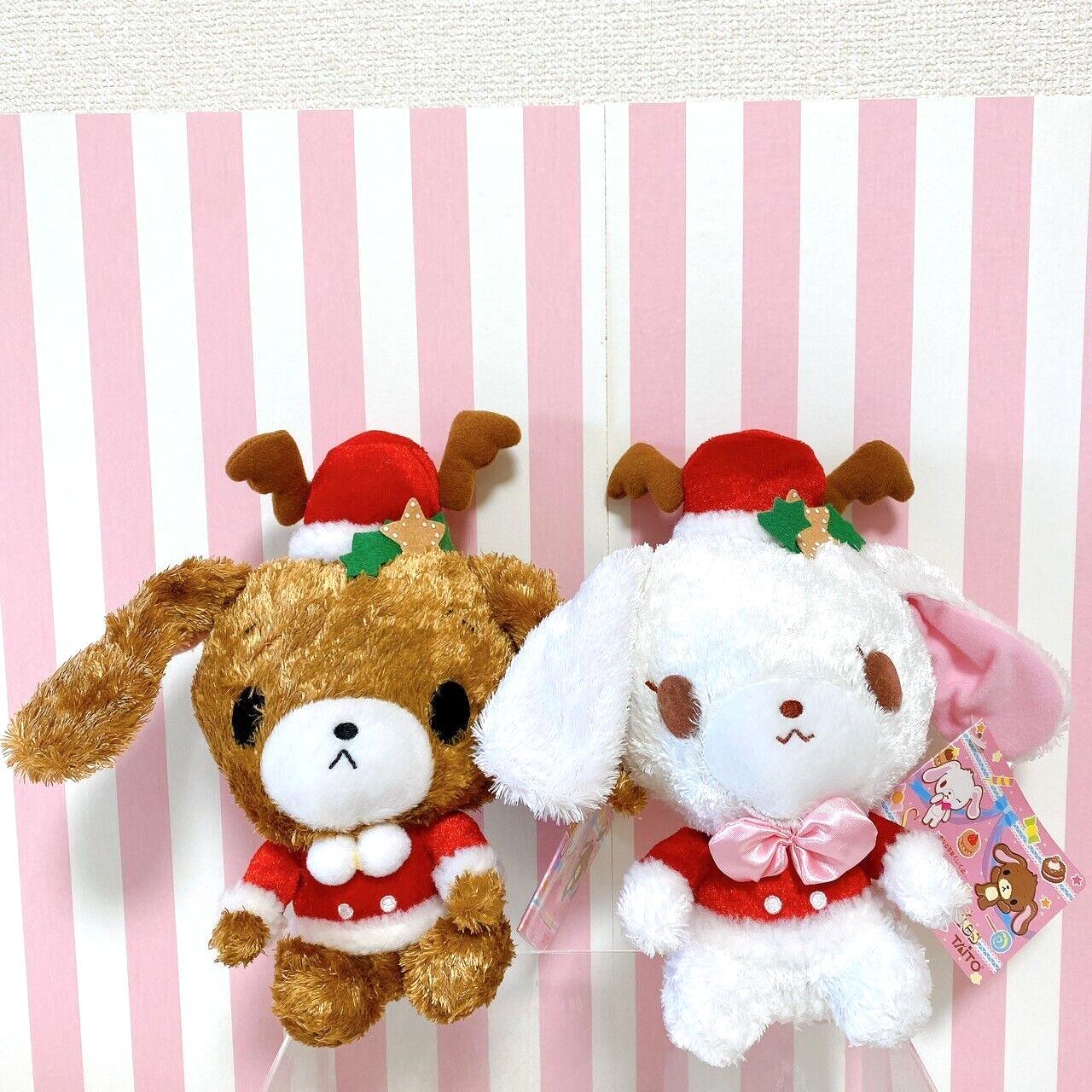 Sanrio Sugar Bunnies Plush Set 2 Soft Toy Christmas Xmas Santa Claus Reindeer