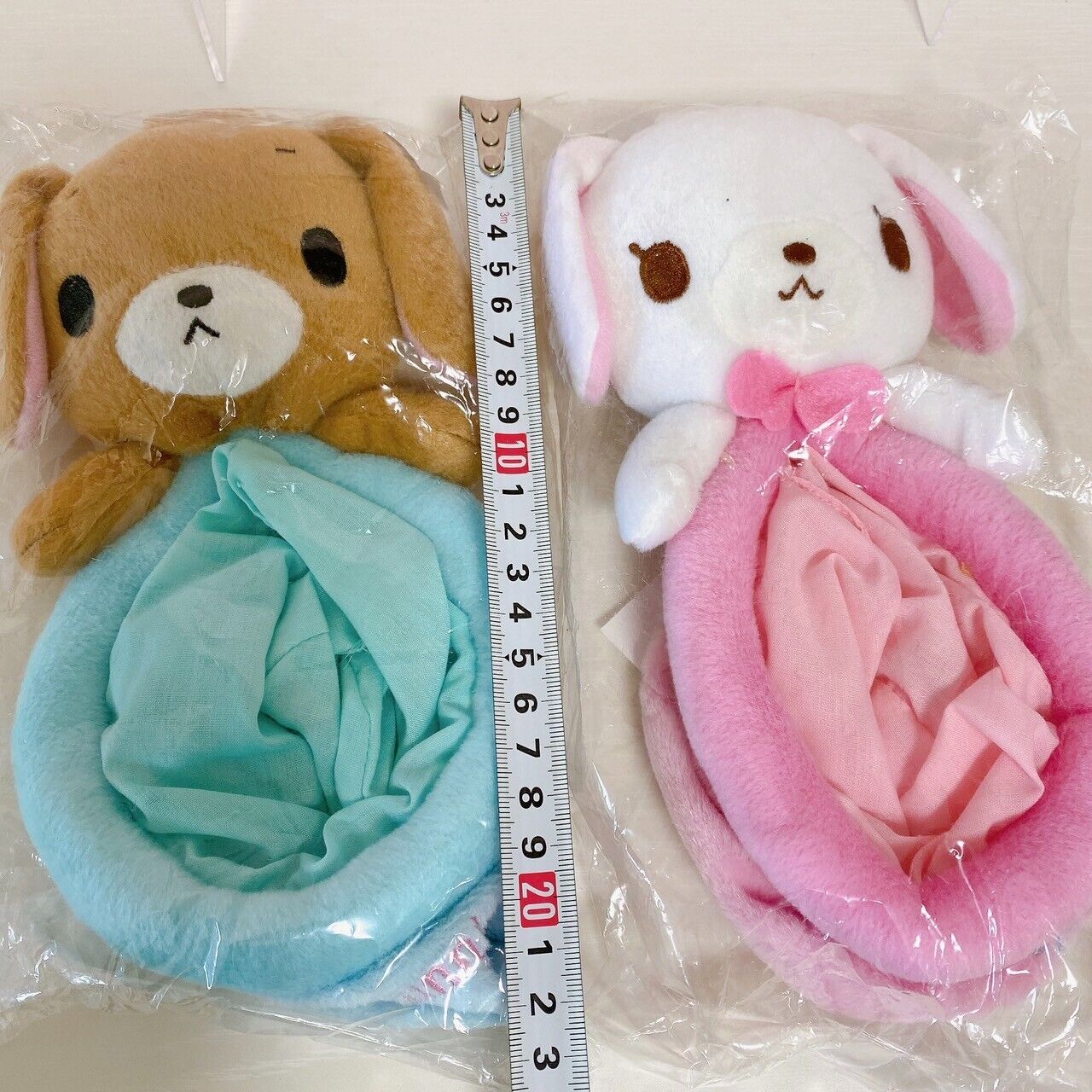 Sanrio Sugarbunnies Bunnies Accessory Case Set 2 Mascot Plush Shirousa Kurousa