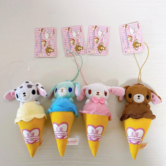 Sanrio Sugar Bunnies Mascot Set 4 Ice Cream Shirousa Kurousa Mintusa Buchiusa