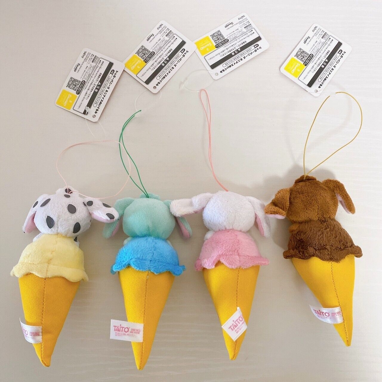 Sanrio Sugar Bunnies Mascot Set 4 Ice Cream Shirousa Kurousa Mintusa Buchiusa