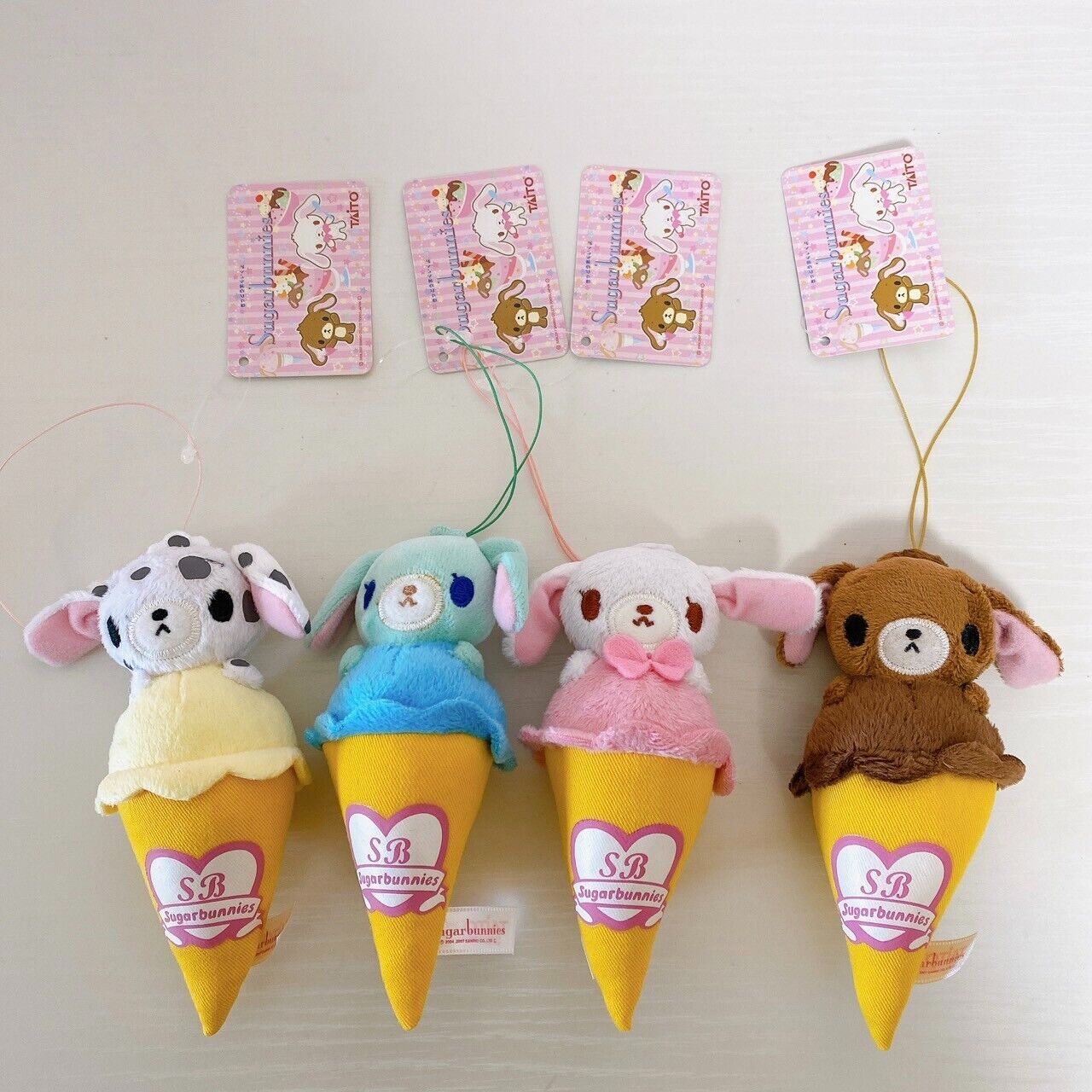 Sanrio Sugar Bunnies Mascot Set 4 Ice Cream Shirousa Kurousa Mintusa Buchiusa