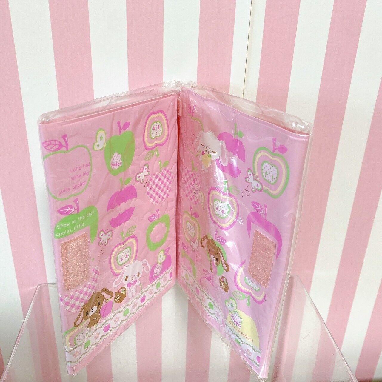 Sanrio Sugar Bunnies Memo Pad Notepad With Cover Stationery Apple Pink Kawaii