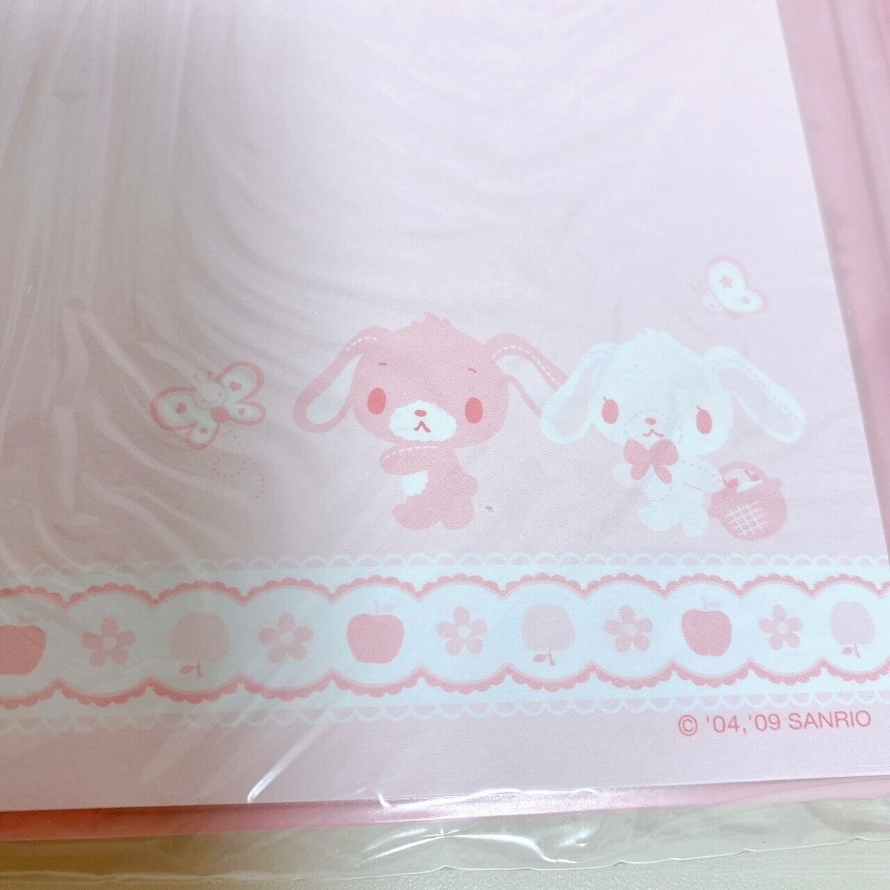 Sanrio Sugar Bunnies Memo Pad Notepad With Cover Stationery Apple Pink Kawaii