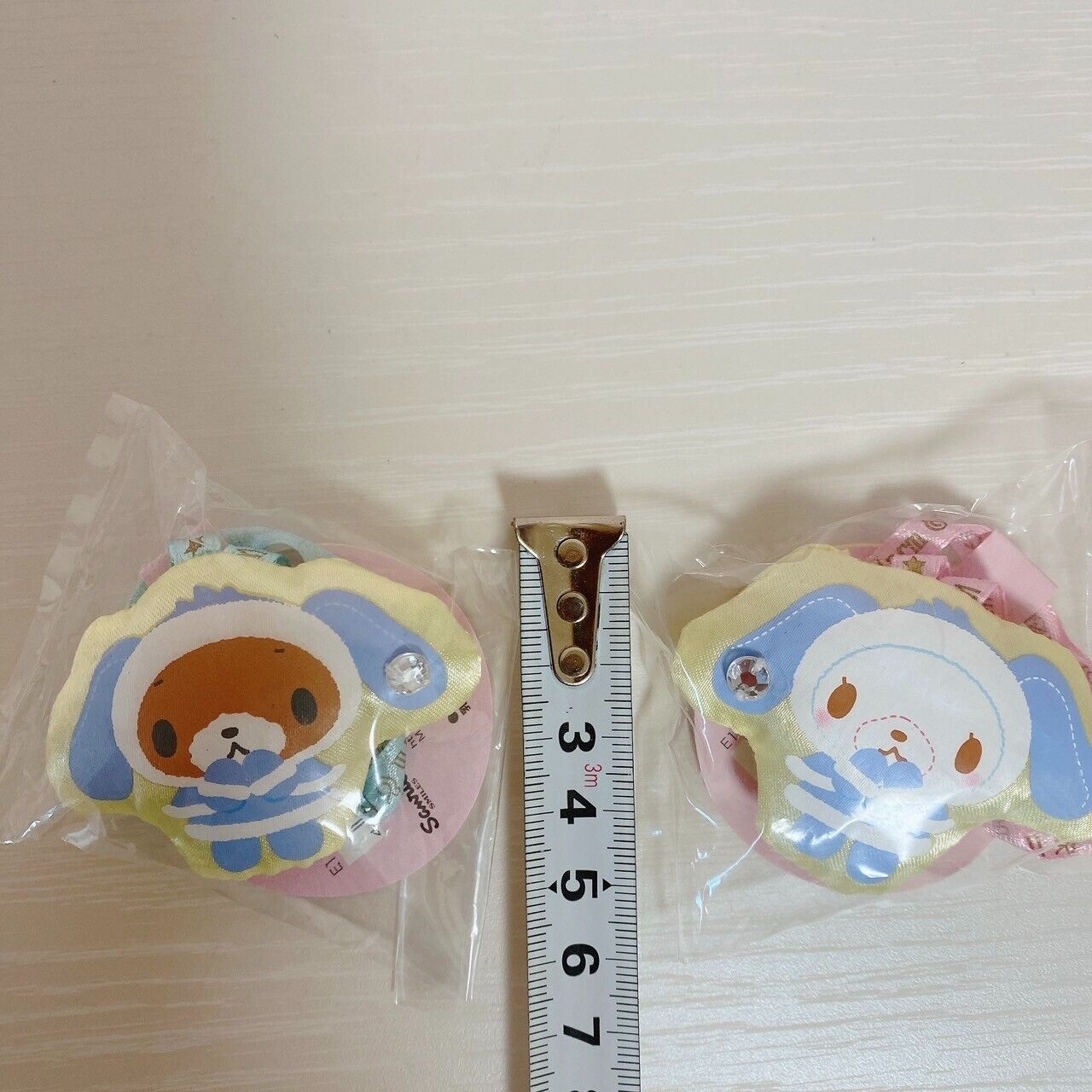 Sanrio Sugar Bunnies Mascot Set 2 Bag Accessory Yellow Blue Winter Rabbit Kawaii