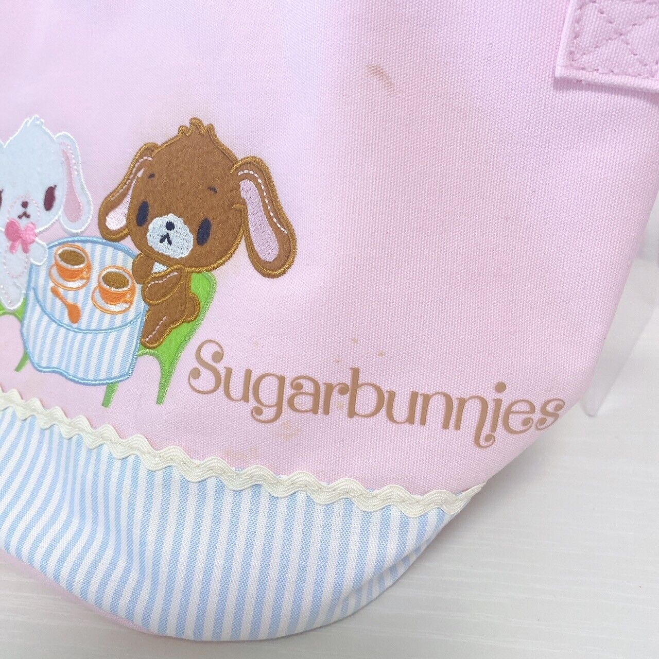 Sanrio Sugar Bunnies House Type Storage Box Roof Pink Shirousa Kurousa Dot Tea