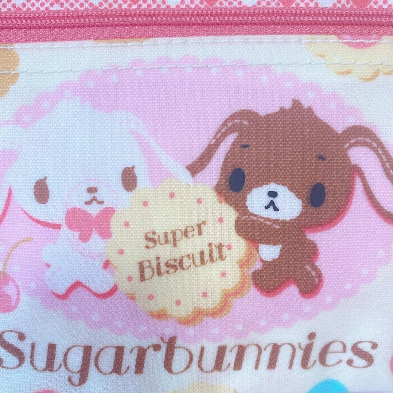 Sanrio Sugar Bunnies Pouch Sweets Cookie Cherry Biscuit Plaid Red Delicious Rare