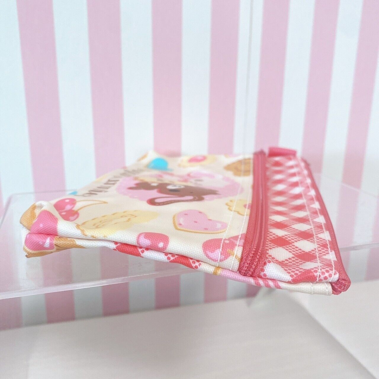 Sanrio Sugar Bunnies Pouch Sweets Cookie Cherry Biscuit Plaid Red Delicious Rare