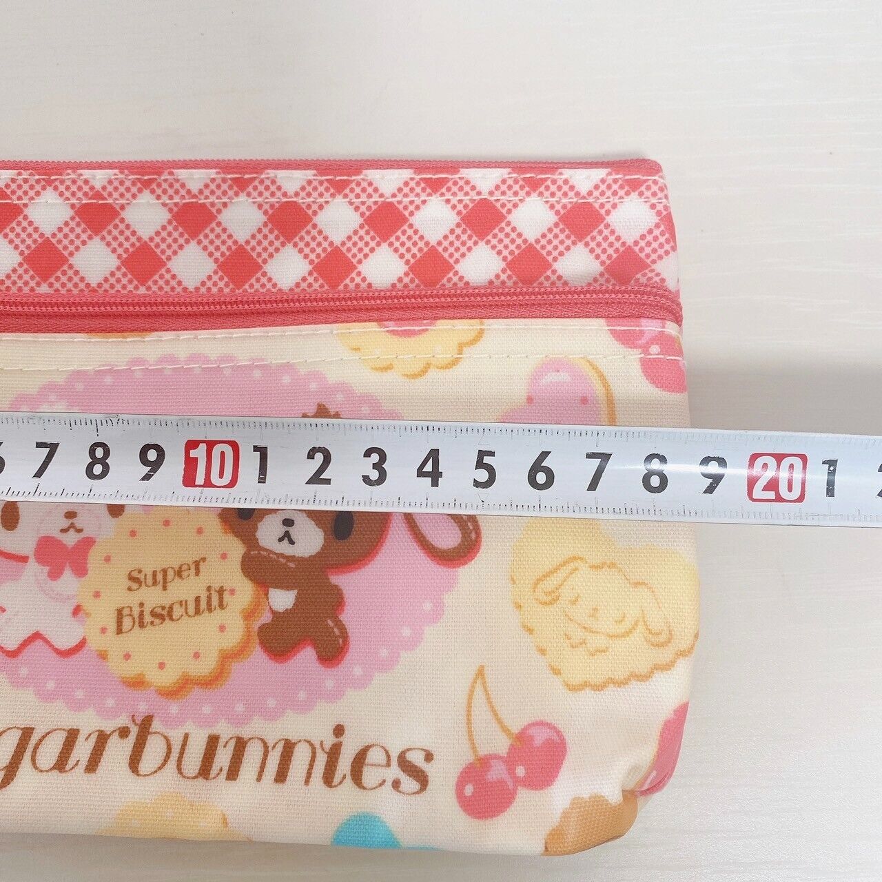 Sanrio Sugar Bunnies Pouch Sweets Cookie Cherry Biscuit Plaid Red Delicious Rare