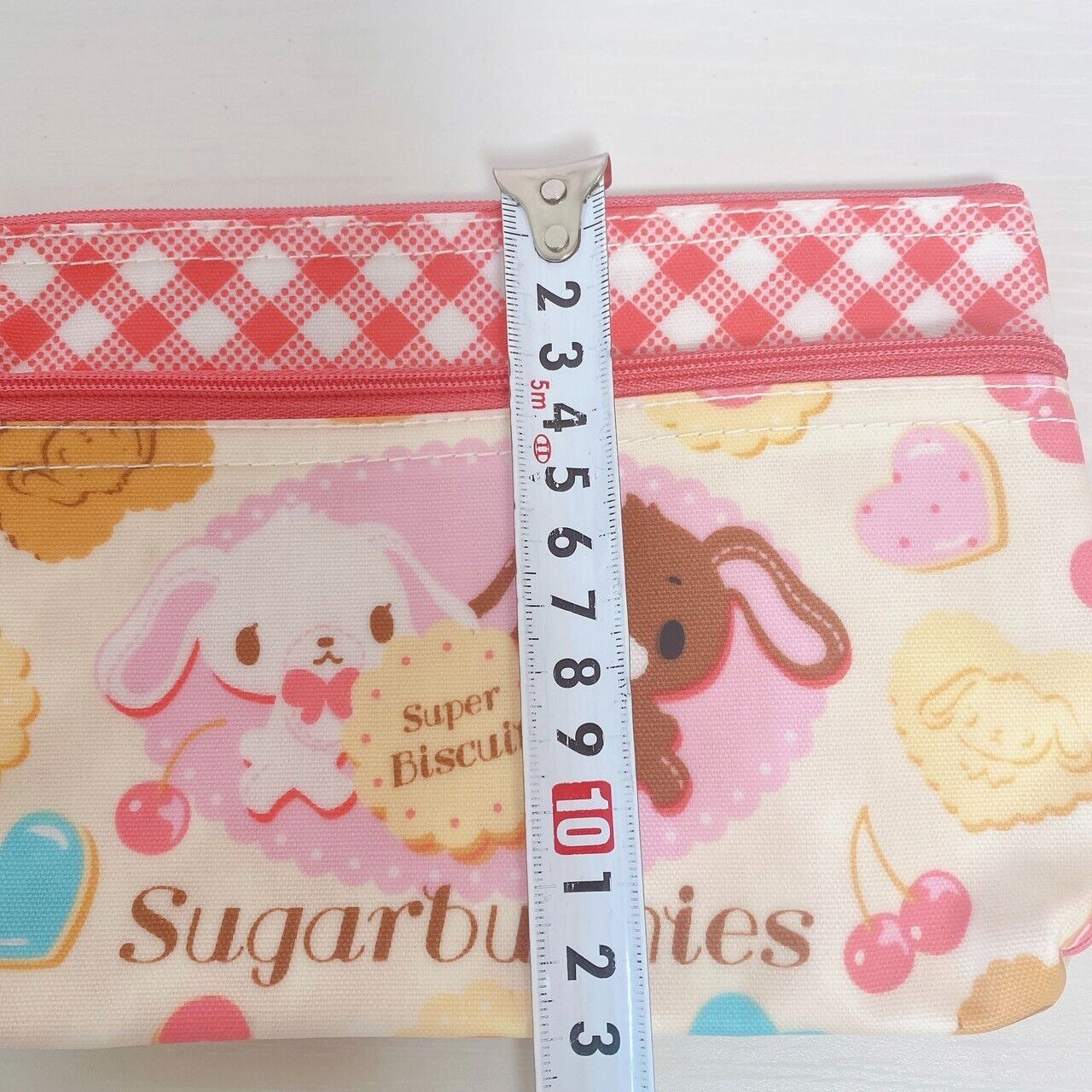 Sanrio Sugar Bunnies Pouch Sweets Cookie Cherry Biscuit Plaid Red Delicious Rare