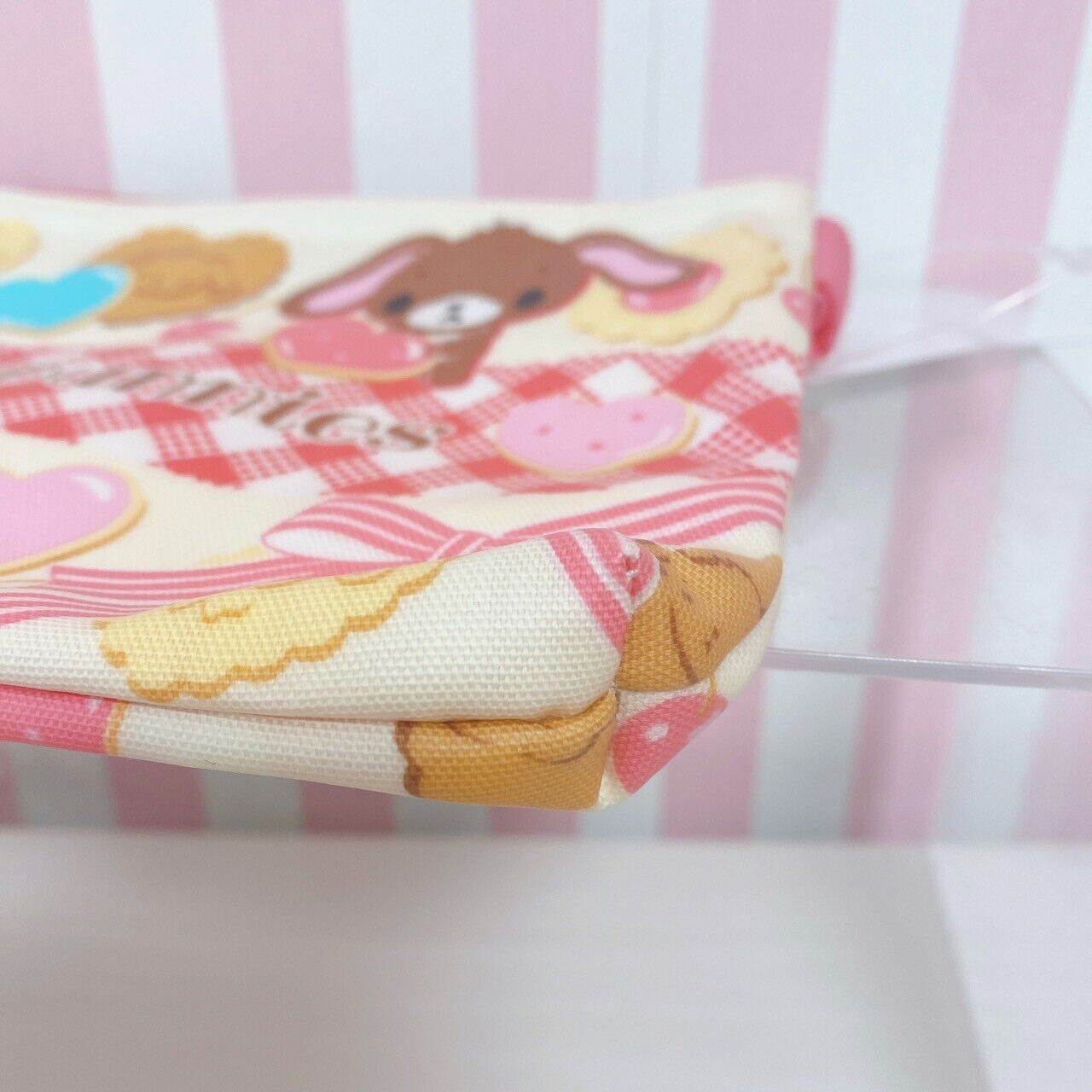 Sanrio Sugar Bunnies Pouch Sweets Cookie Cherry Biscuit Plaid Red Delicious Rare