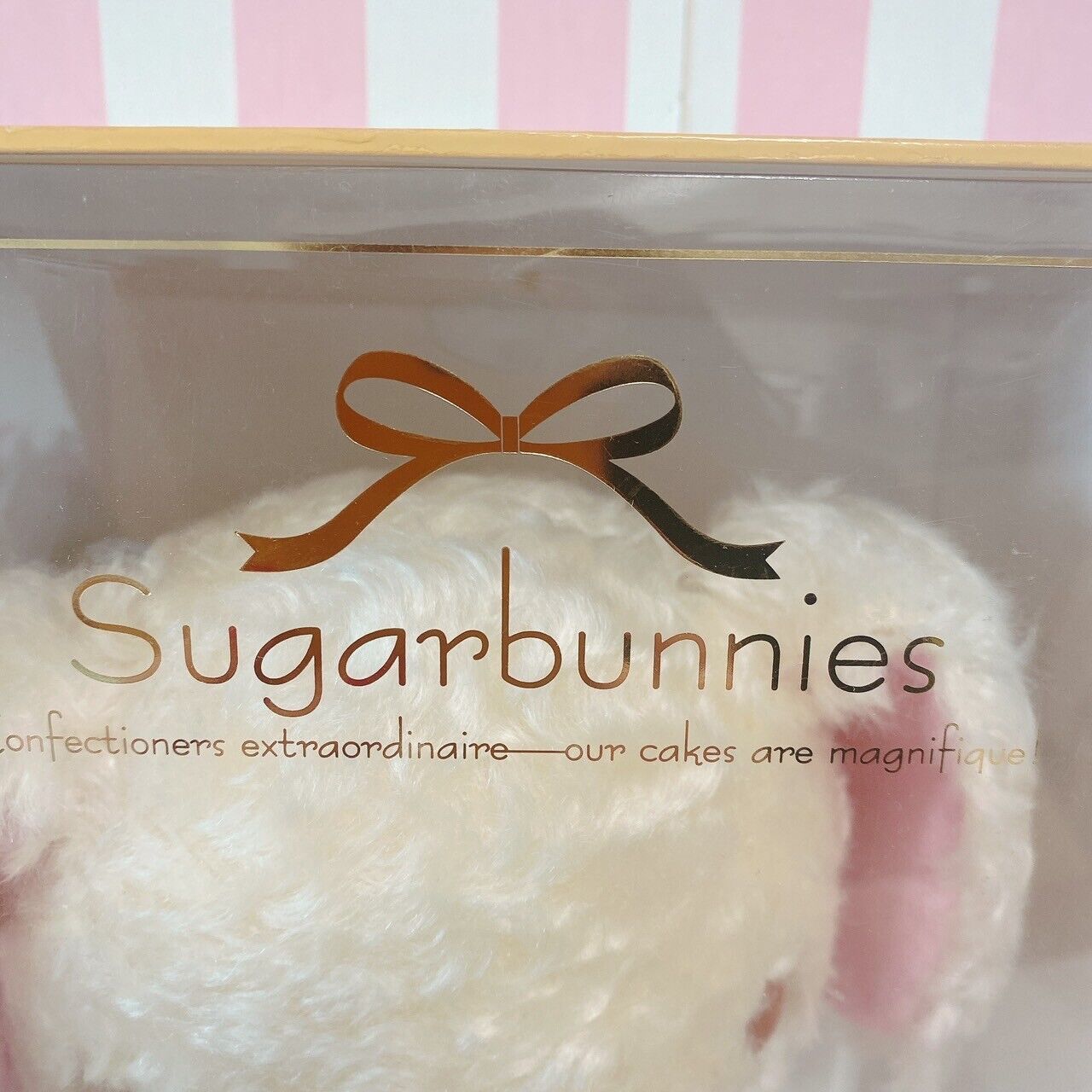 Sanrio Sugar bunnies Sirousa Plush Doll Cosmetic Box Fluffy Rabbit Sugarbunnies