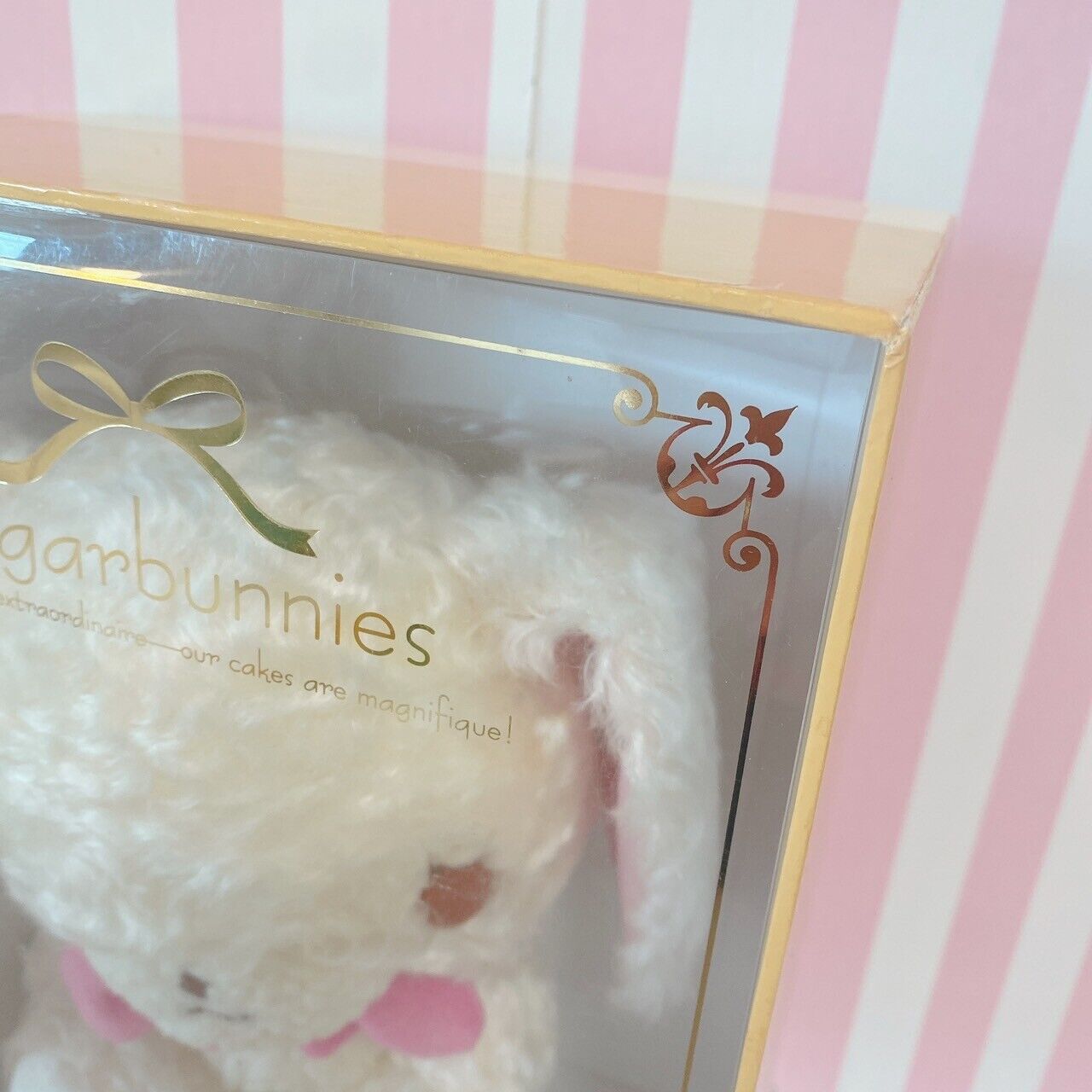 Sanrio Sugar bunnies Sirousa Plush Doll Cosmetic Box Fluffy Rabbit Sugarbunnies