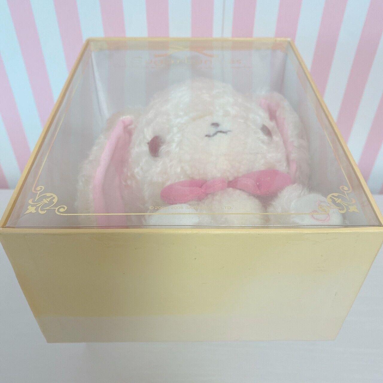 Sanrio Sugar bunnies Sirousa Plush Doll Cosmetic Box Fluffy Rabbit Sugarbunnies