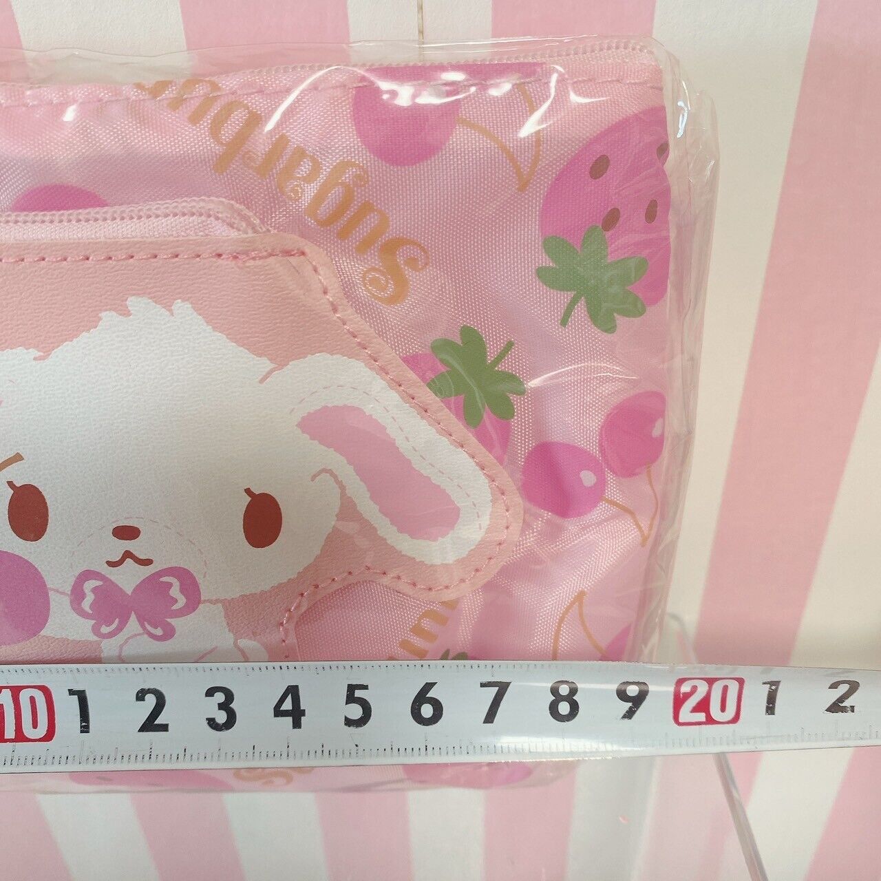 Sanrio Sugar Bunnies Shirousa Kurousa Pouch Strawberry pattern Kawaii Japan