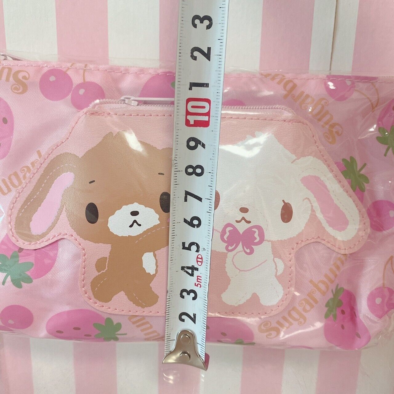 Sanrio Sugar Bunnies Shirousa Kurousa Pouch Strawberry pattern Kawaii Japan