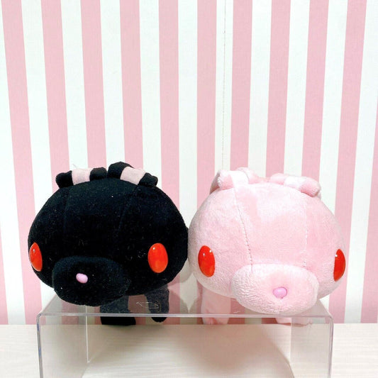 Chax GP Gloomy All Purpose Rabbit Stuffed Toy 252 Lying Down Pink Black 2 Set