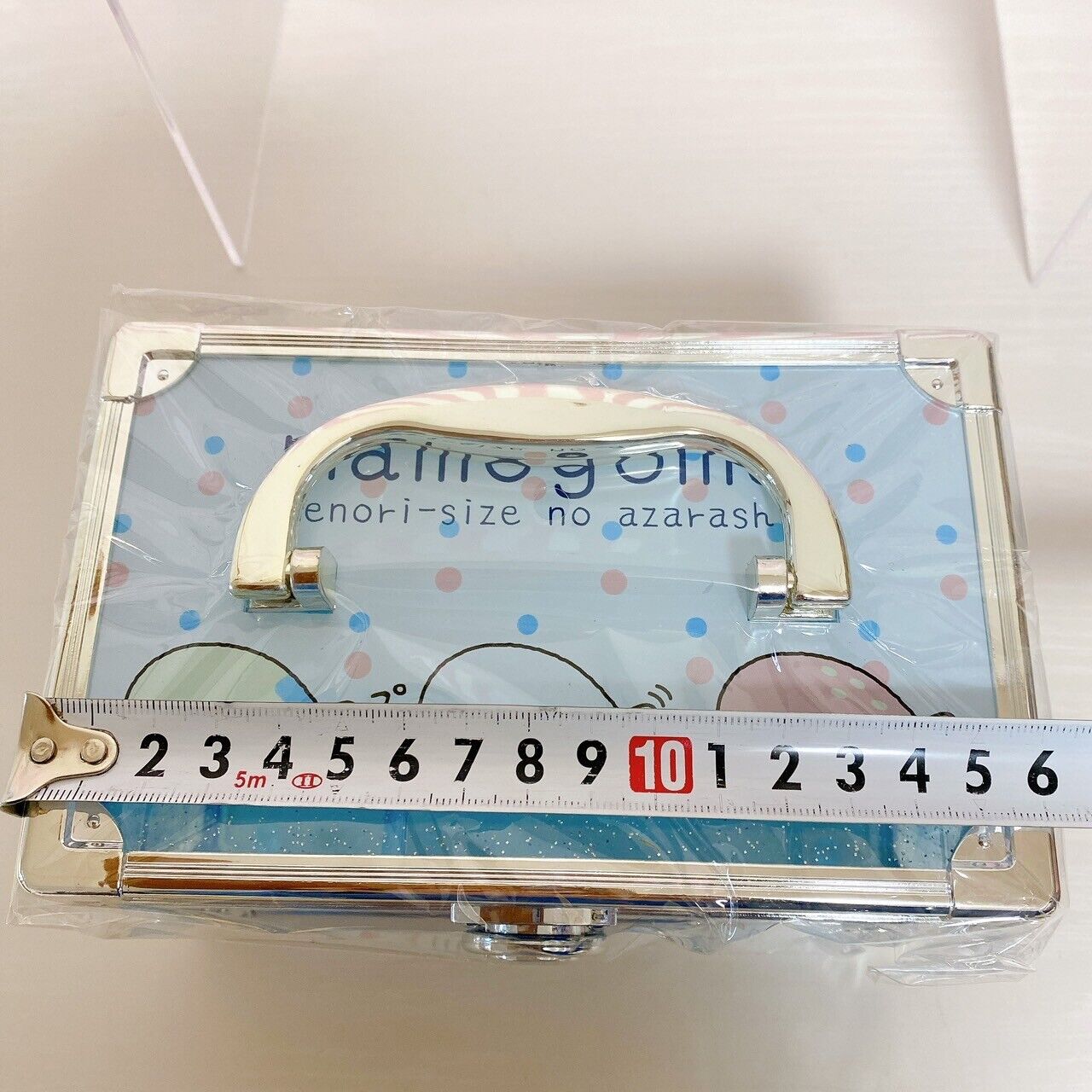 San-X Mamegoma Accessory Case Box Light Blue Clear Vanity Jewelery Character