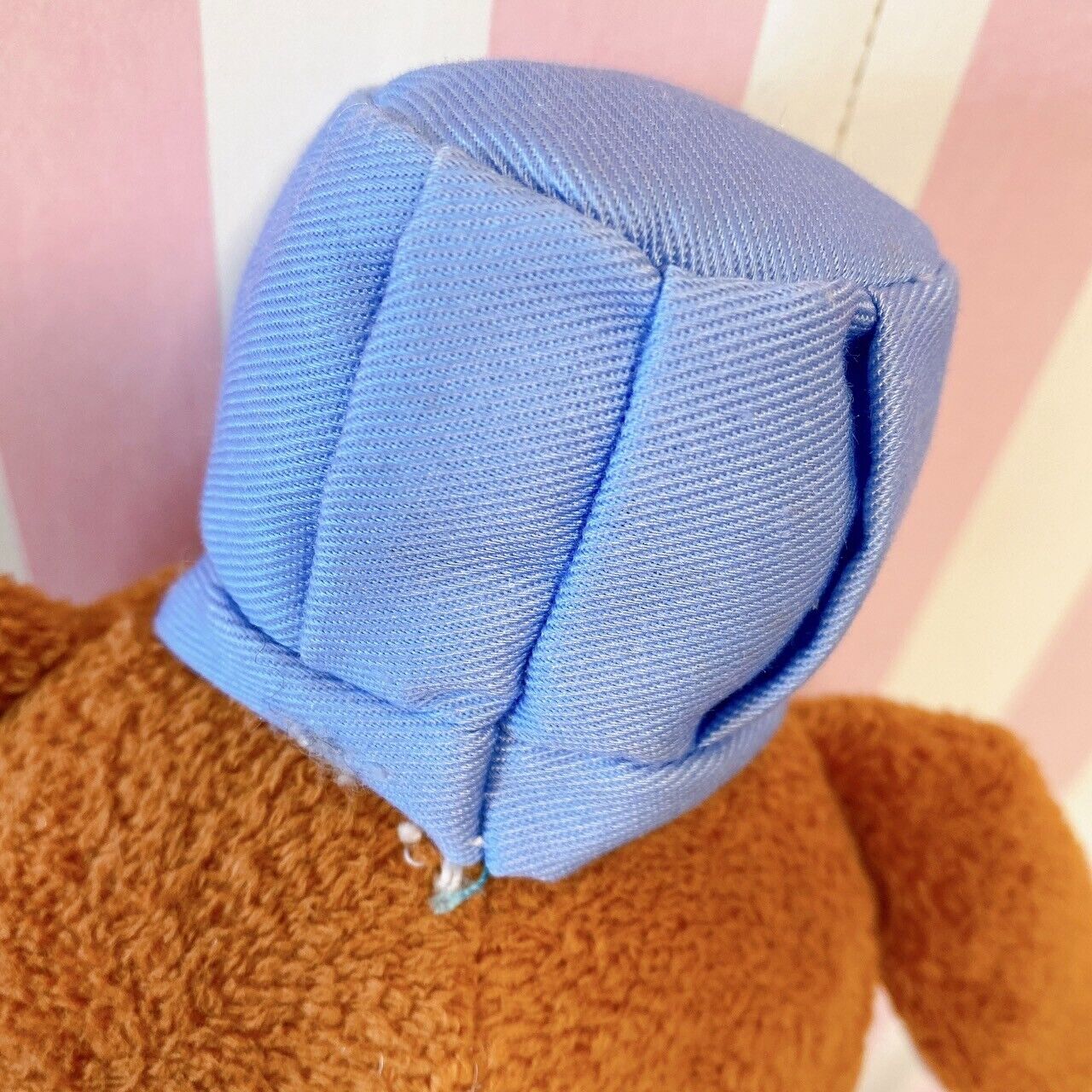 Sanrio Sugar Bunnies Kurousa Plush Soft Stuffed Toy Doll Brown Hat Blue Taito