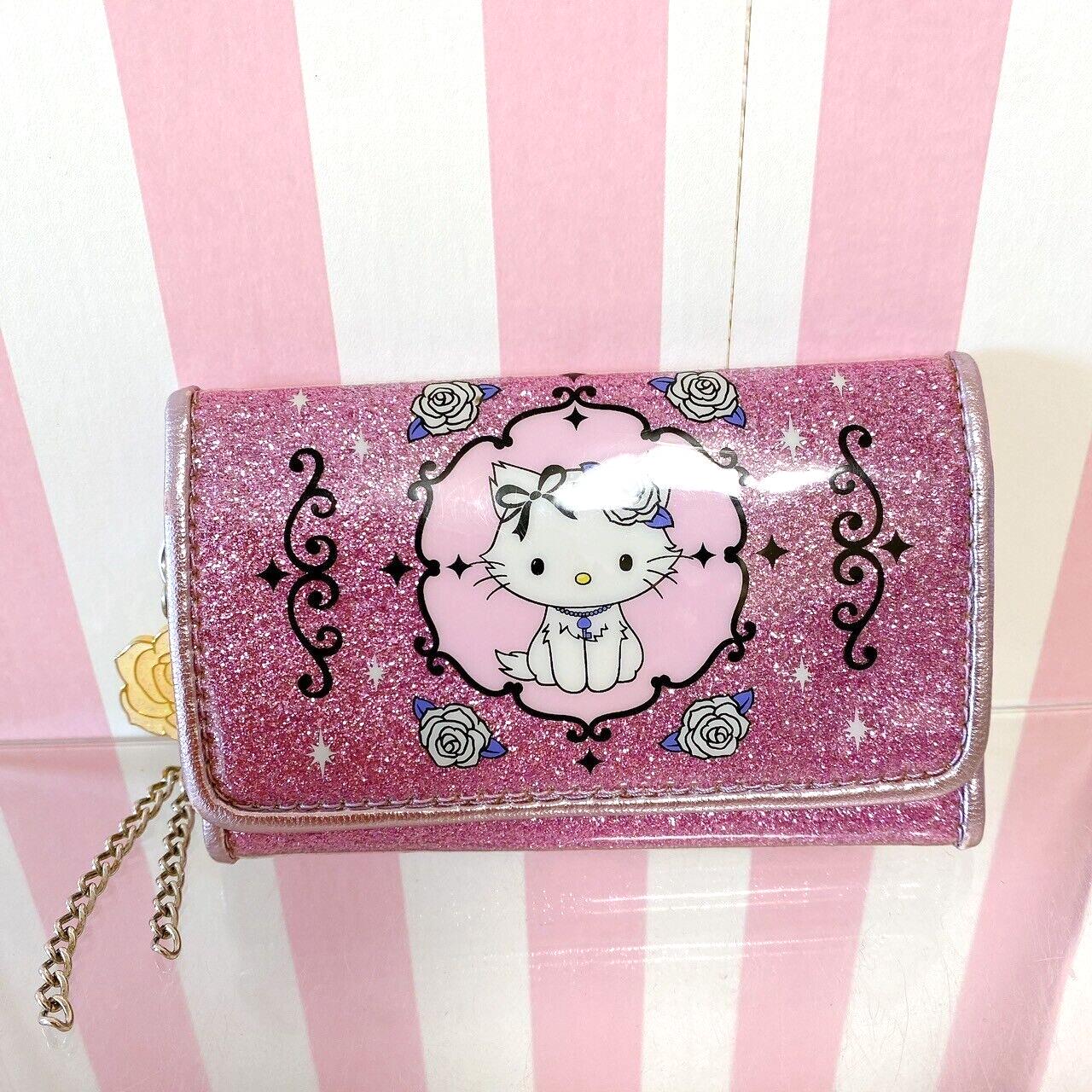 Sanrio Charmmy Charmy Kitty Key Case Holder Purple Lavender Glitter Rose Flower