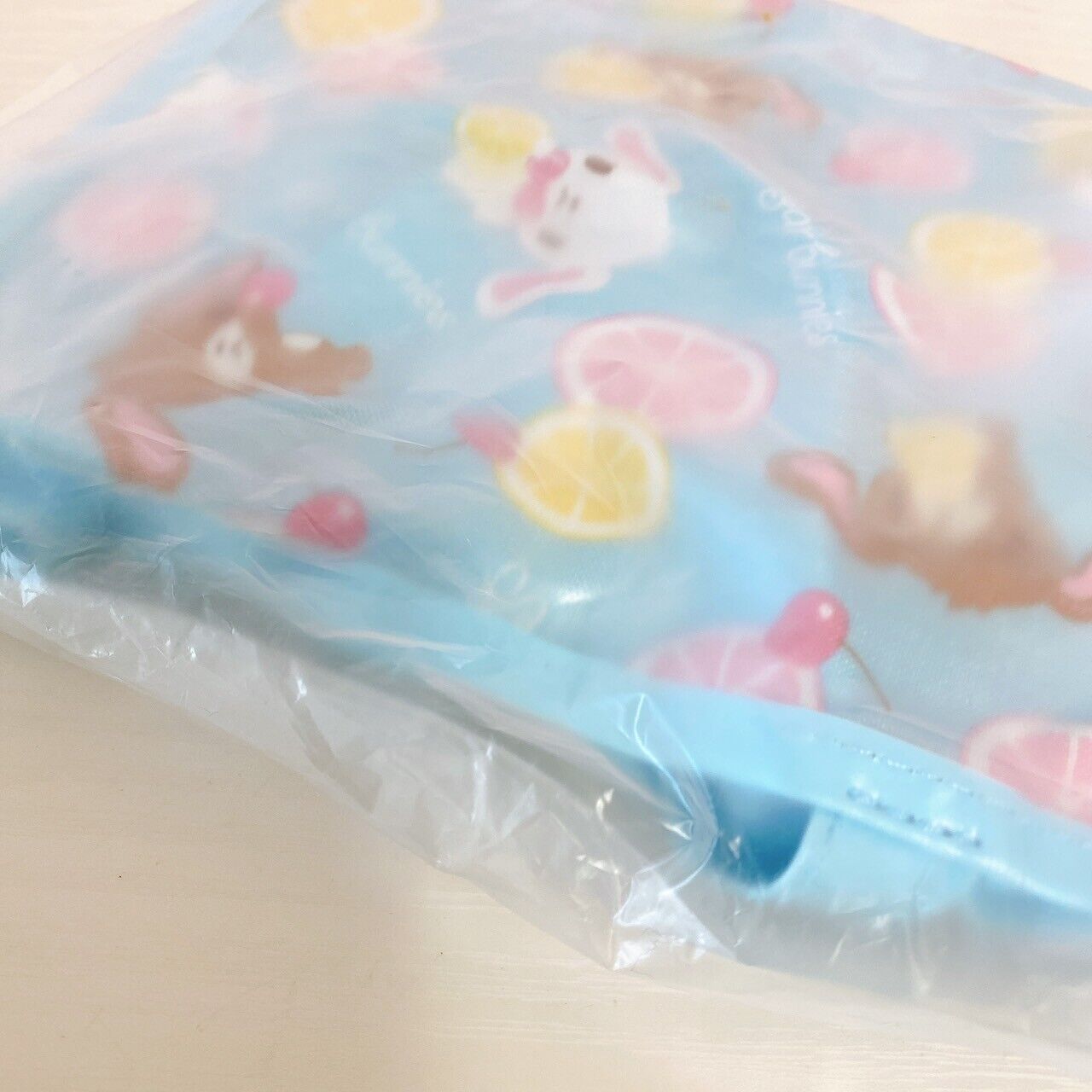 Sanrio Sugar Bunnies Tote Bag Pouch Set 2 Blue Lemmon Cherry Fruit Rabbit Rare