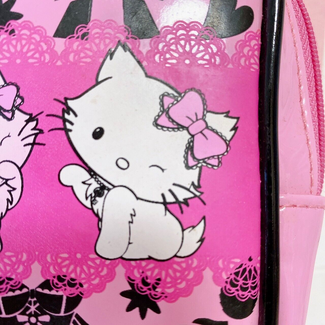 Sanrio Charmmy Charmy Kitty Bag Pouch Case Enamel Pink Wink Cute Character