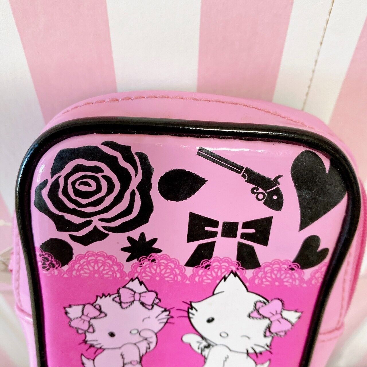 Sanrio Charmmy Charmy Kitty Bag Pouch Case Enamel Pink Wink Cute Character