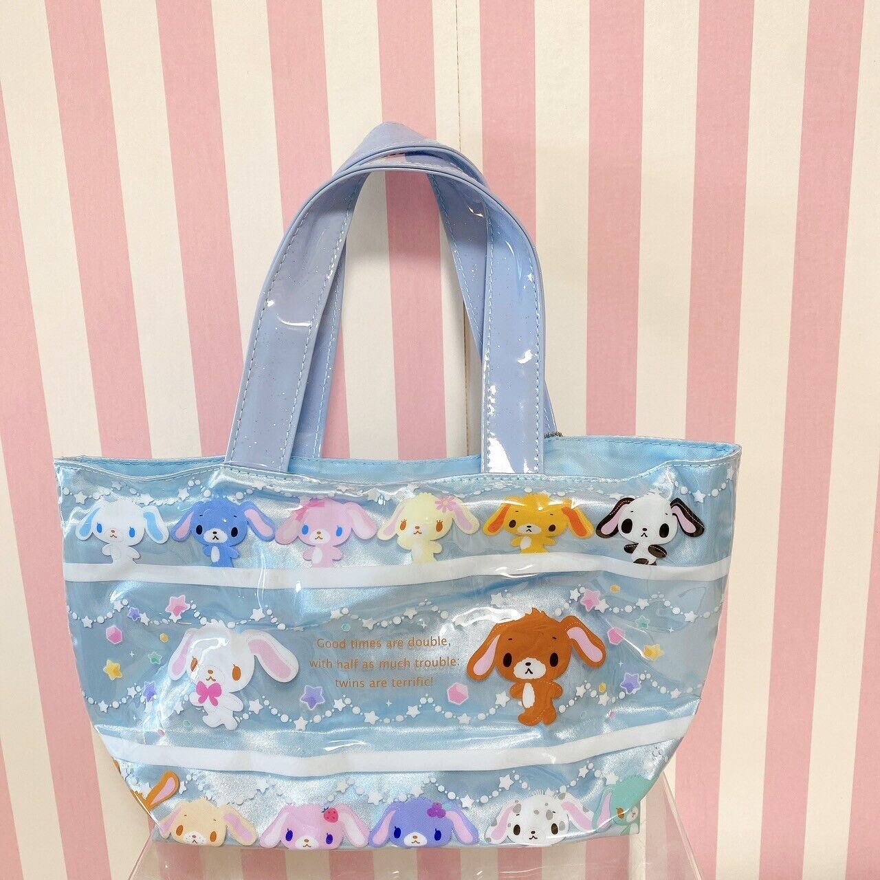 Sanrio Sugar Bunnies Pouch Blue Star Shirousa Kurousa Hanausa Momousa Pandausa