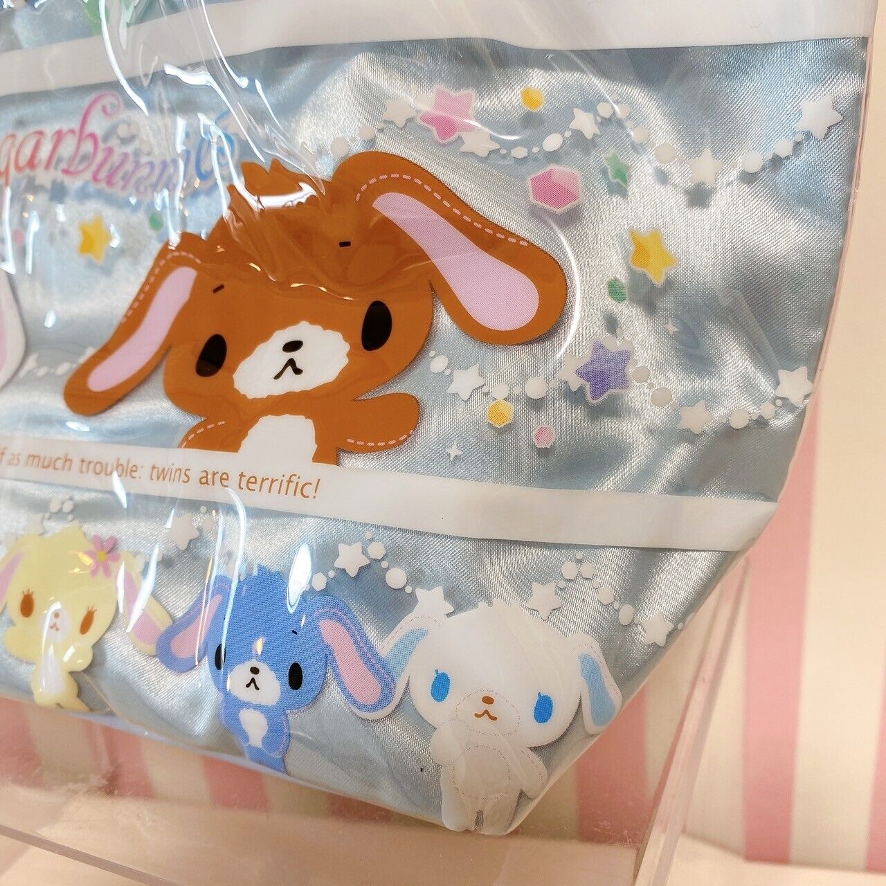 Sanrio Sugar Bunnies Pouch Blue Star Shirousa Kurousa Hanausa Momousa Pandausa