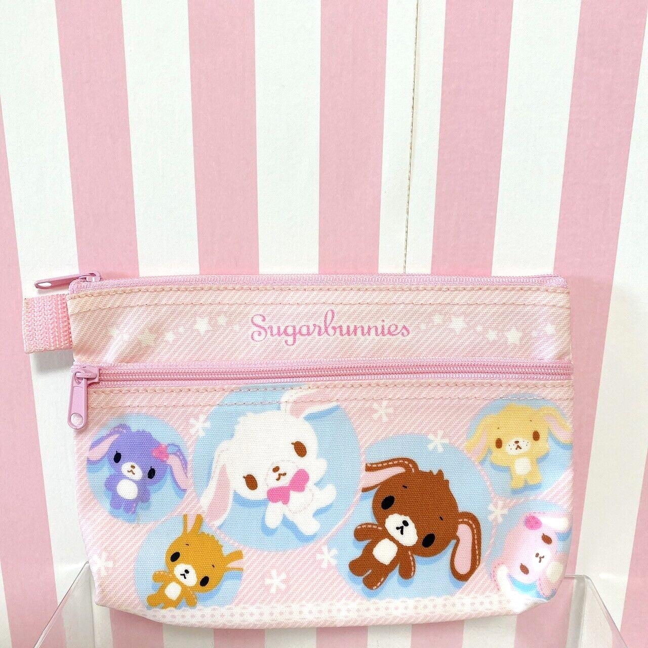 Sanrio Sugar Bunnies Pouch Pink Shirousa Kurousa Rabbit Strawberryusa Pandausa