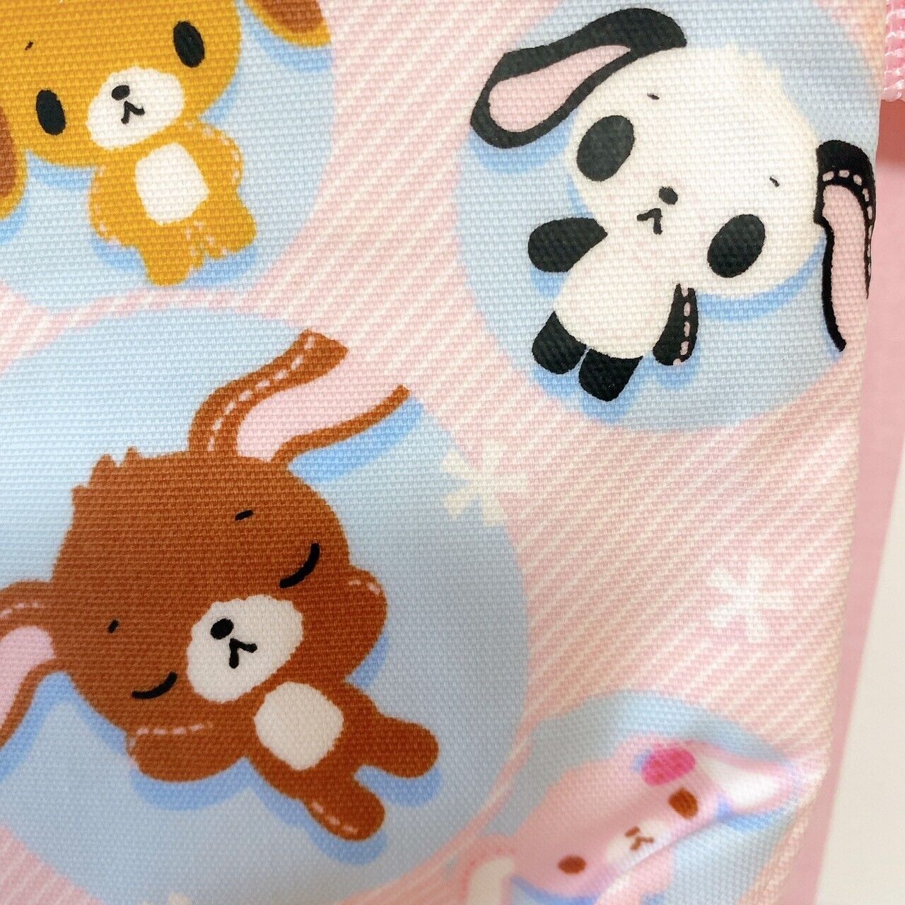 Sanrio Sugar Bunnies Pouch Pink Shirousa Kurousa Rabbit Strawberryusa Pandausa