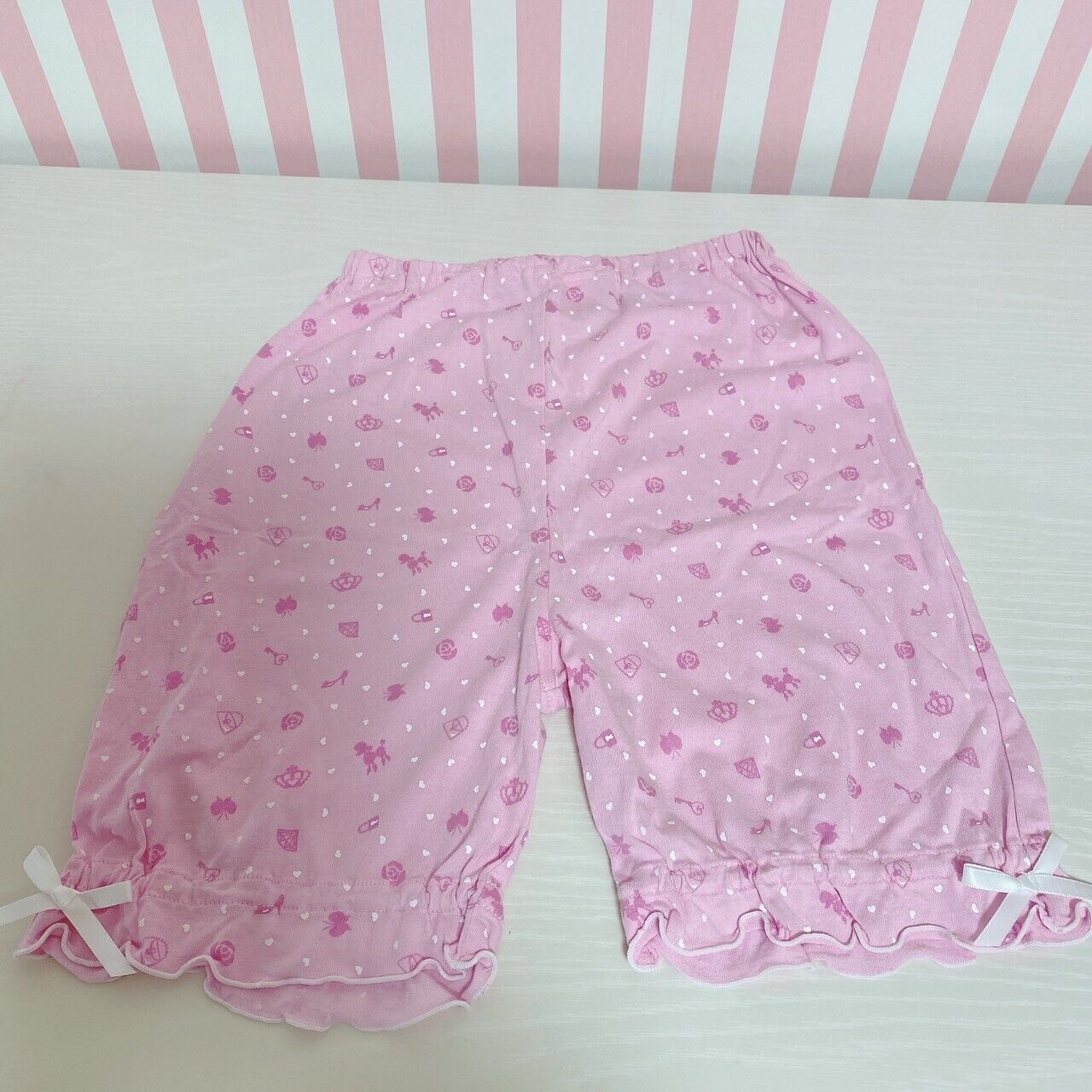 Sanrio Sugar Bunnies Pajamas Kids 100cm Pink Frill Ribbon Kawaii Character Rare