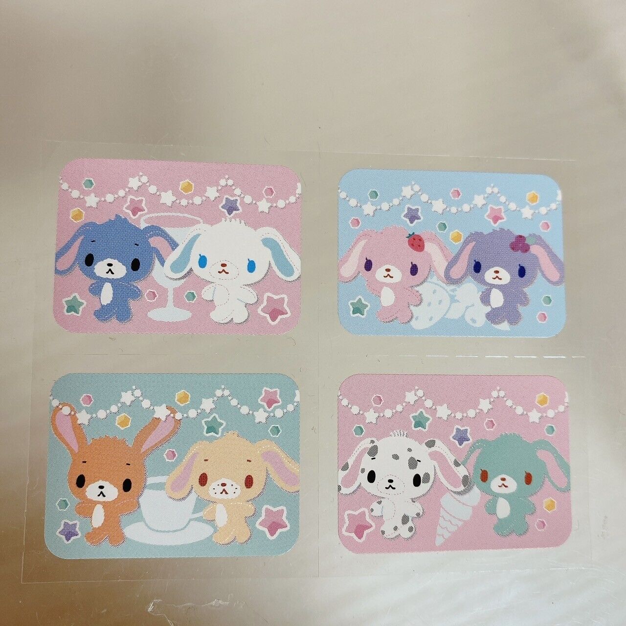 Sanrio Sugar Bunnies Towel File Eraser Stationery Set Pink Kawaii Character Rare