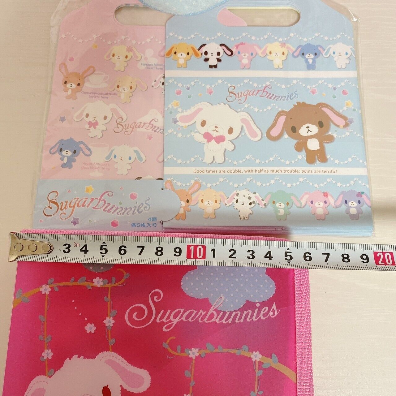 Sanrio Sugar Bunnies Towel File Eraser Stationery Set Pink Kawaii Character Rare