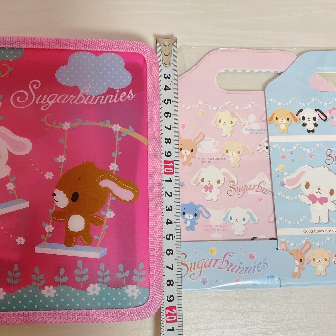 Sanrio Sugar Bunnies Towel File Eraser Stationery Set Pink Kawaii Character Rare