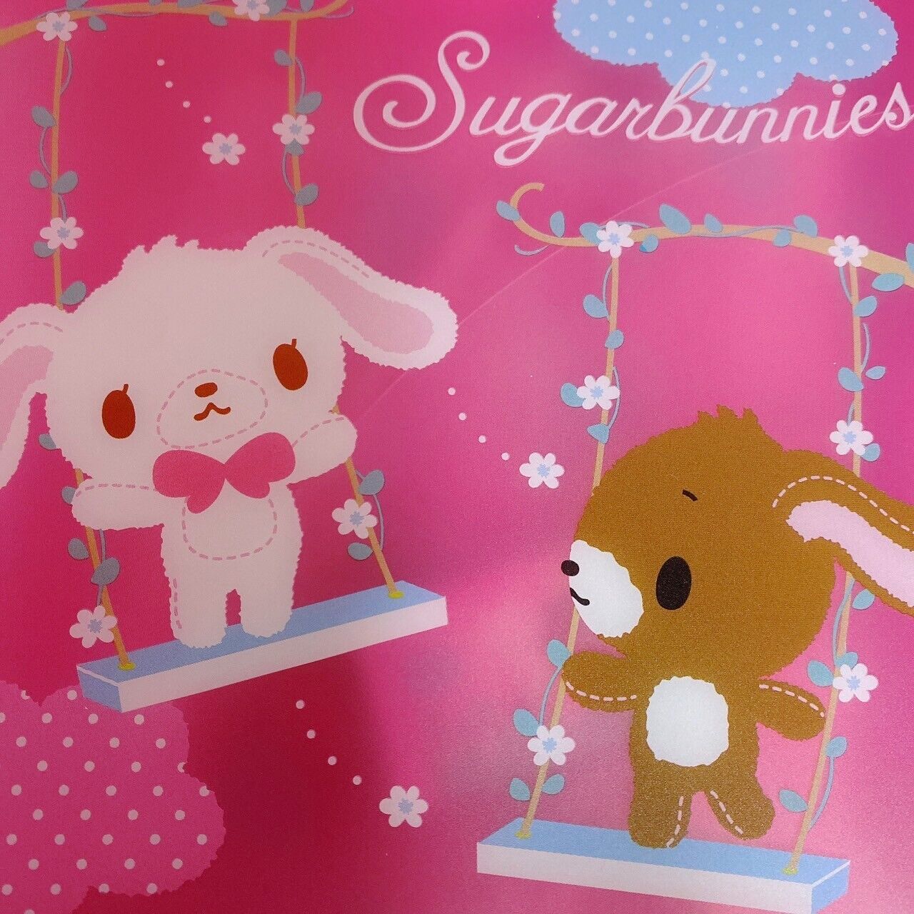 Sanrio Sugar Bunnies Towel File Eraser Stationery Set Pink Kawaii Character Rare