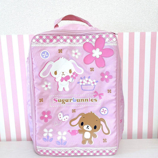 Sanrio Sugar Bunnies Storage Case Pink Flower Shirousa Kurousa Butterfly Kawaii