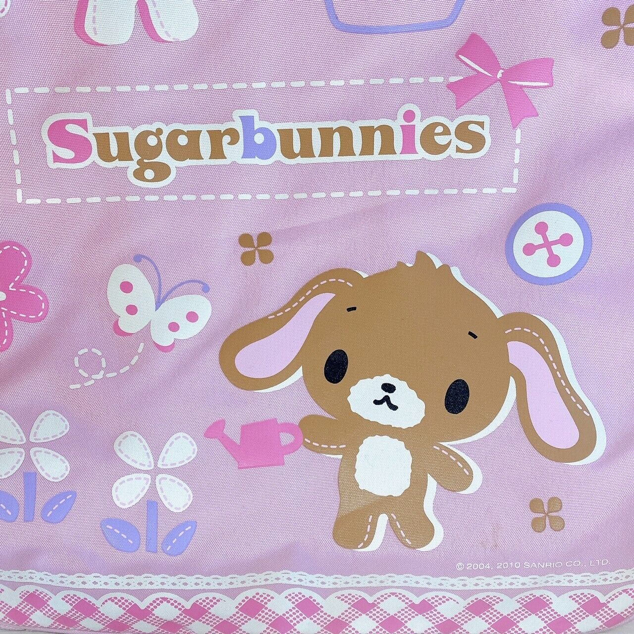 Sanrio Sugar Bunnies Storage Case Pink Flower Shirousa Kurousa Butterfly Kawaii