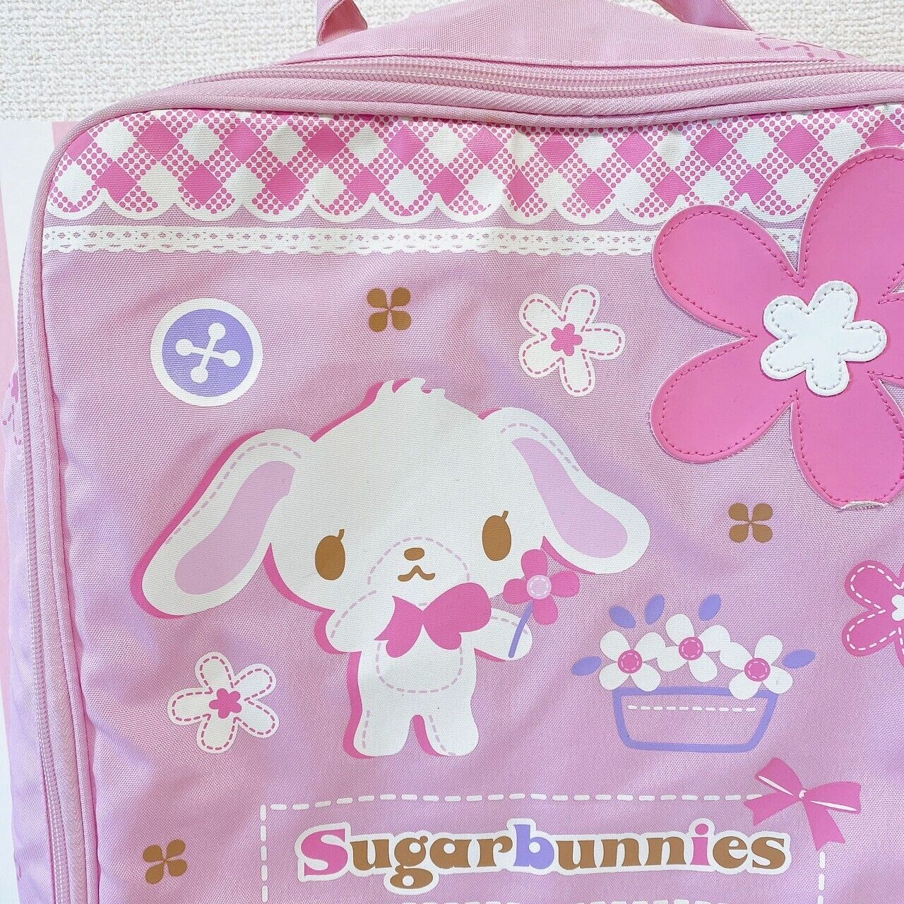 Sanrio Sugar Bunnies Storage Case Pink Flower Shirousa Kurousa Butterfly Kawaii