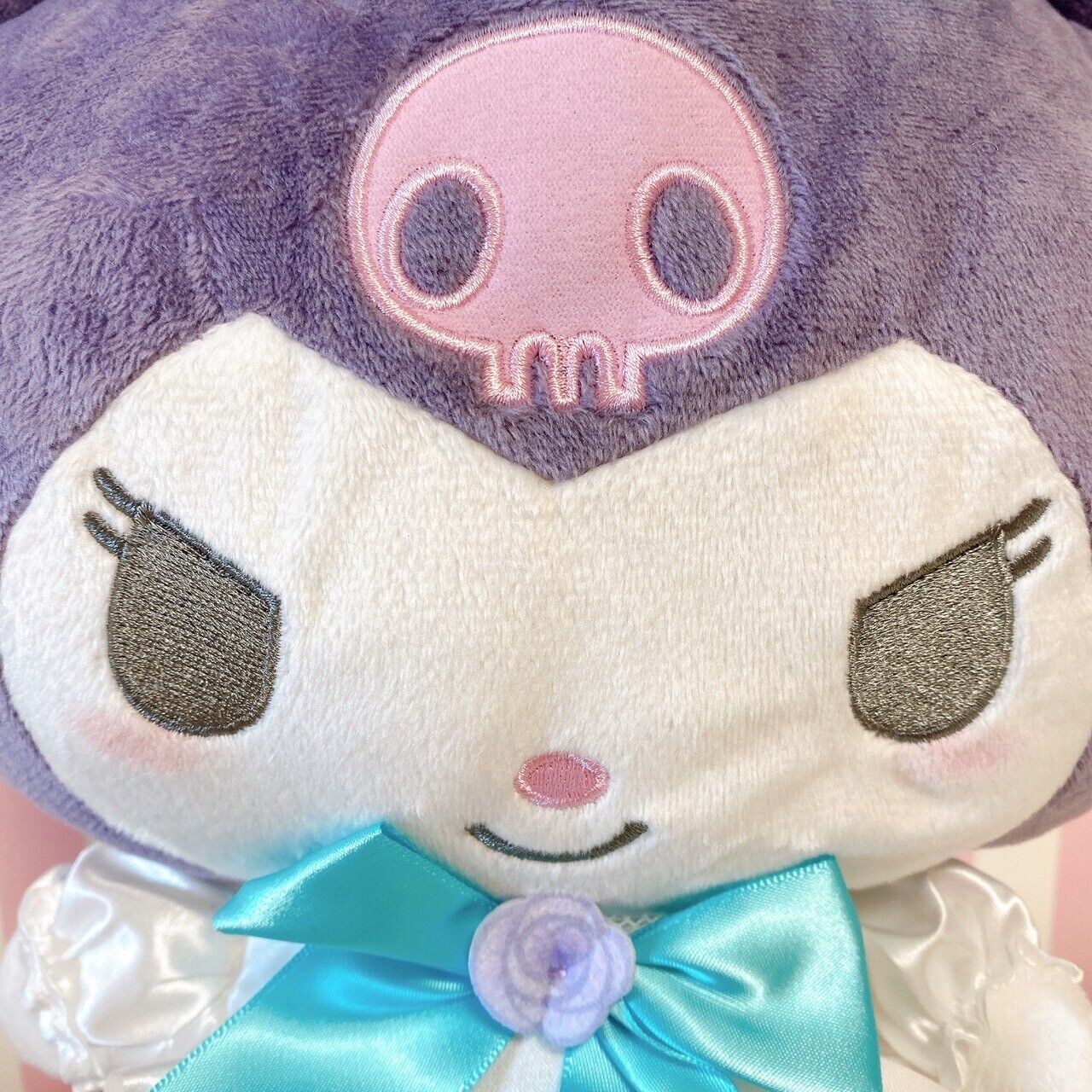 Sanrio Kuromi Plush Soft Stuffed Toy Doll Something Blue Fairy Ribbon Rose Rare