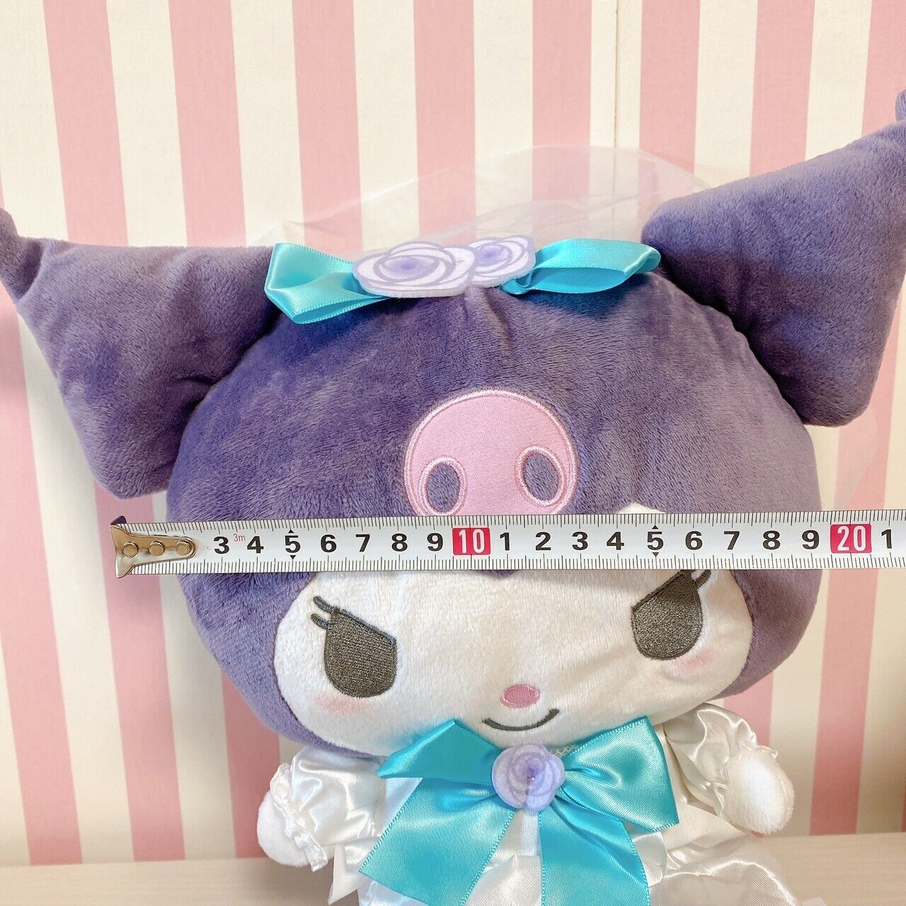 Sanrio Kuromi Plush Soft Stuffed Toy Doll Something Blue Fairy Ribbon Rose Rare