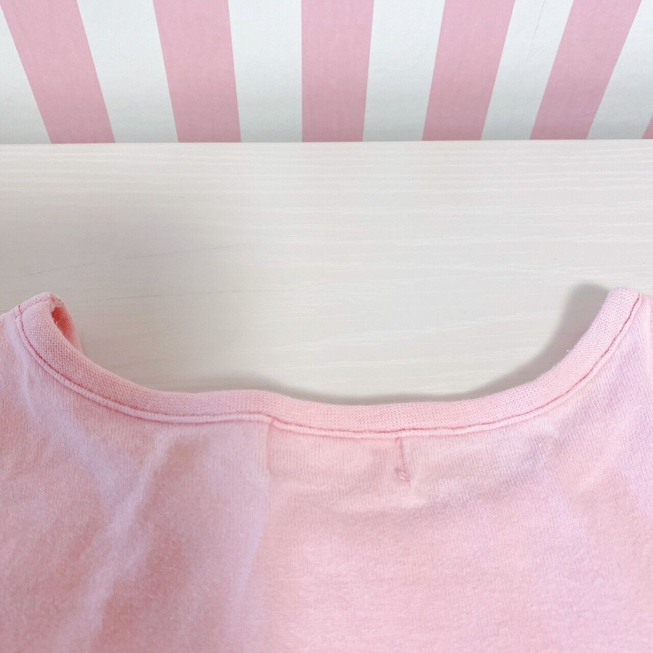 Mezzo Piano One Piece Tops 130 Pink Strawberry Ribbon Frill Heart Short Sleeve